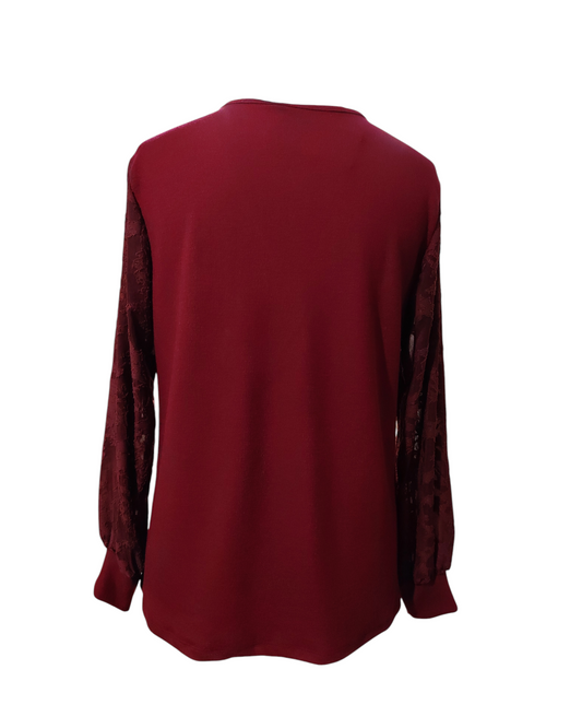 CLOE (pull fin manche dentelle)