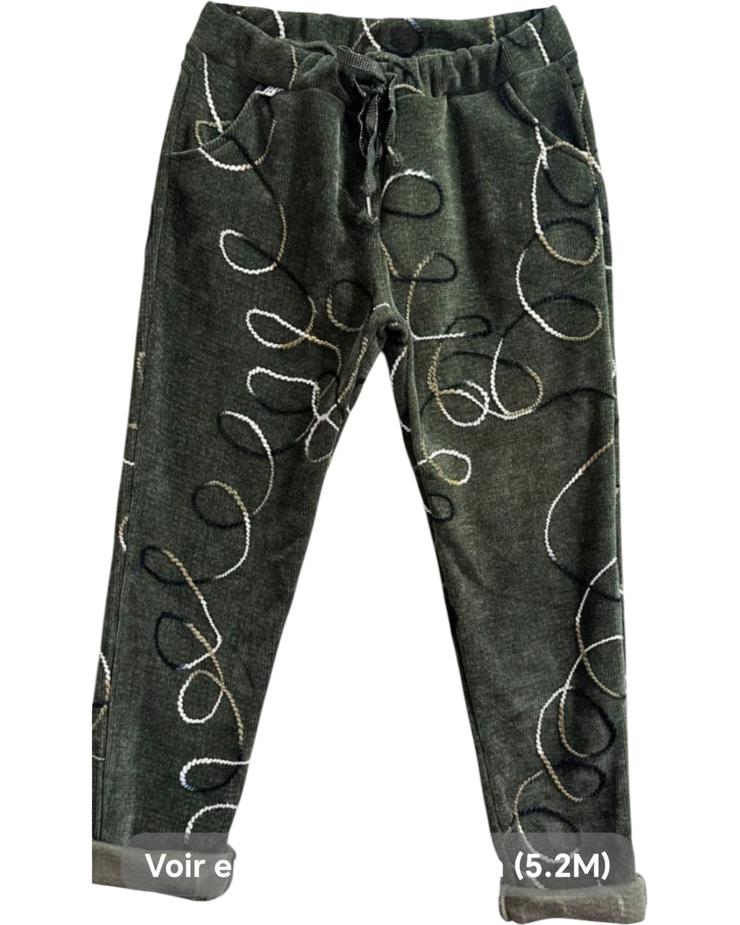 SONIA (PANTALON VELOUR BRODÉ)