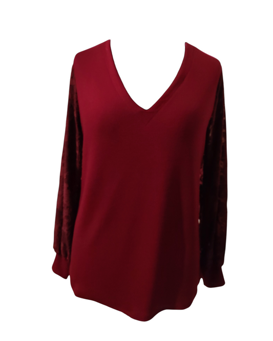 CLOE (pull fin manche dentelle)