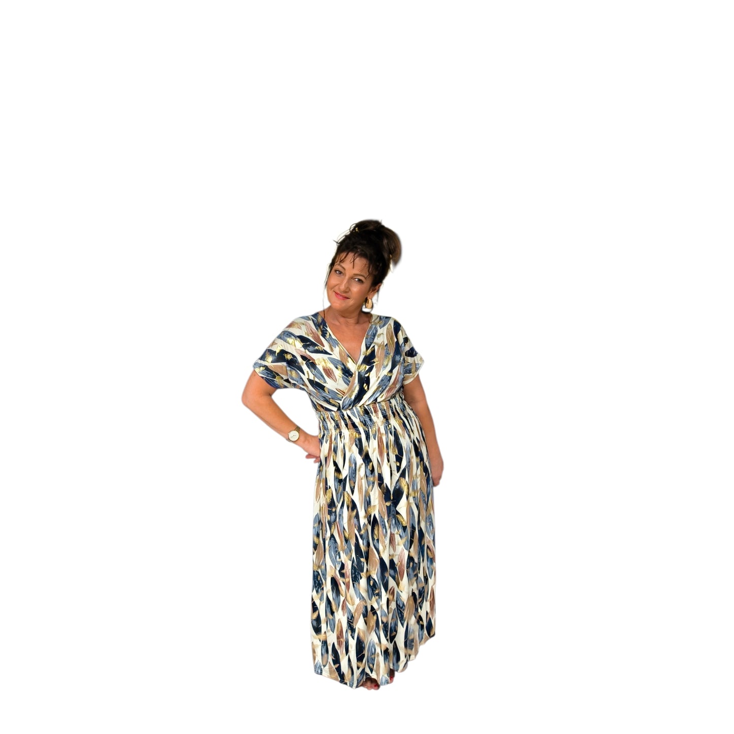 Simone (robe longue magique manches)