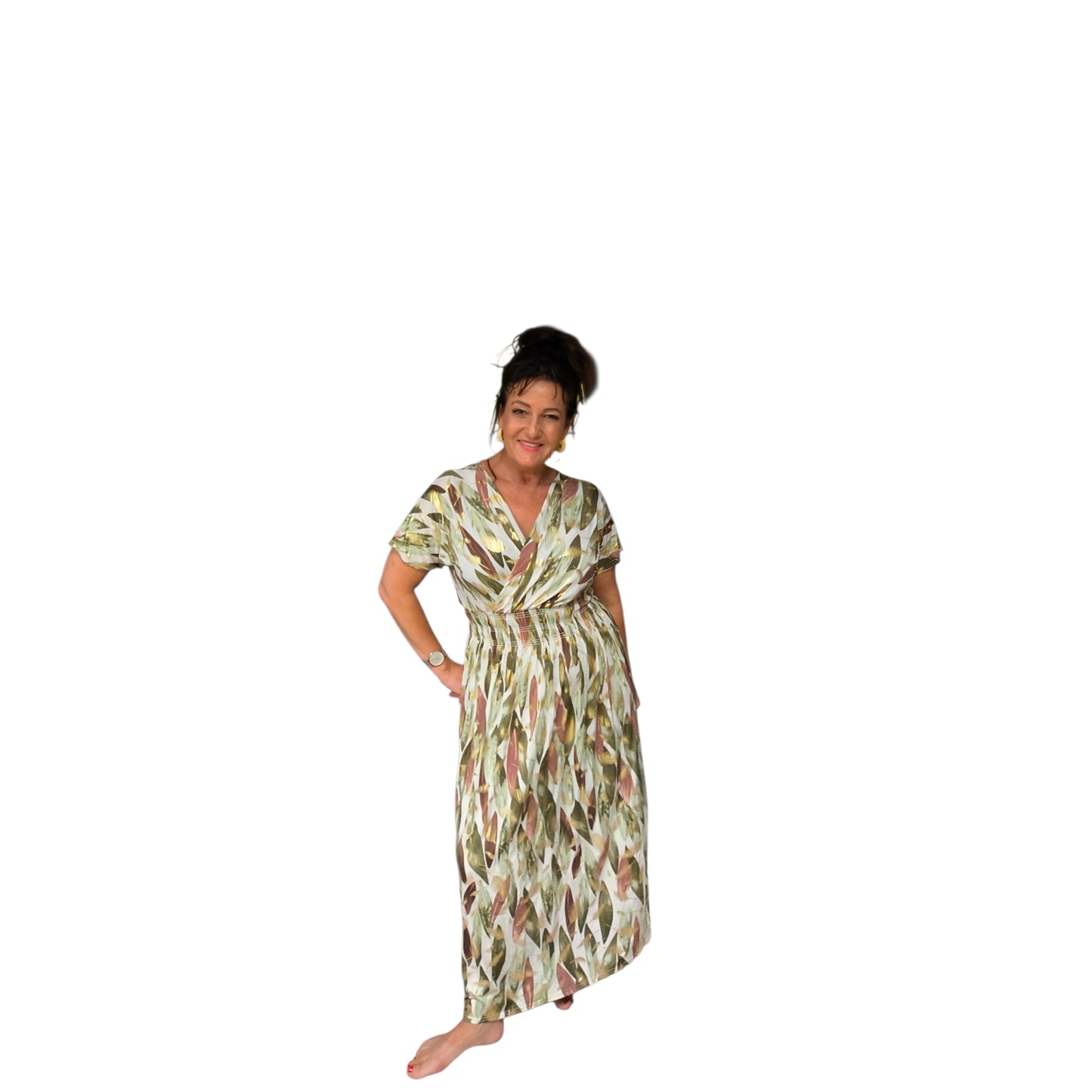 Simone (robe longue magique manches)