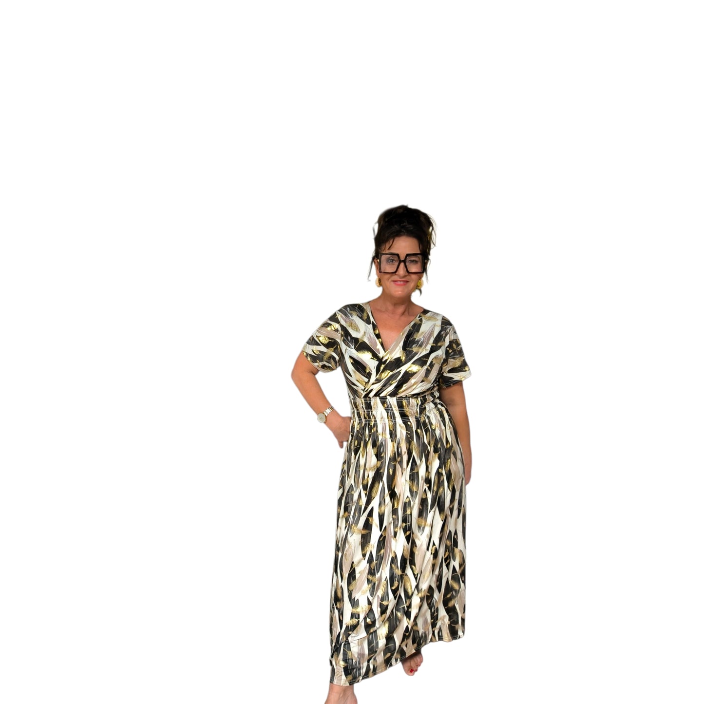 Simone (robe longue magique manches)
