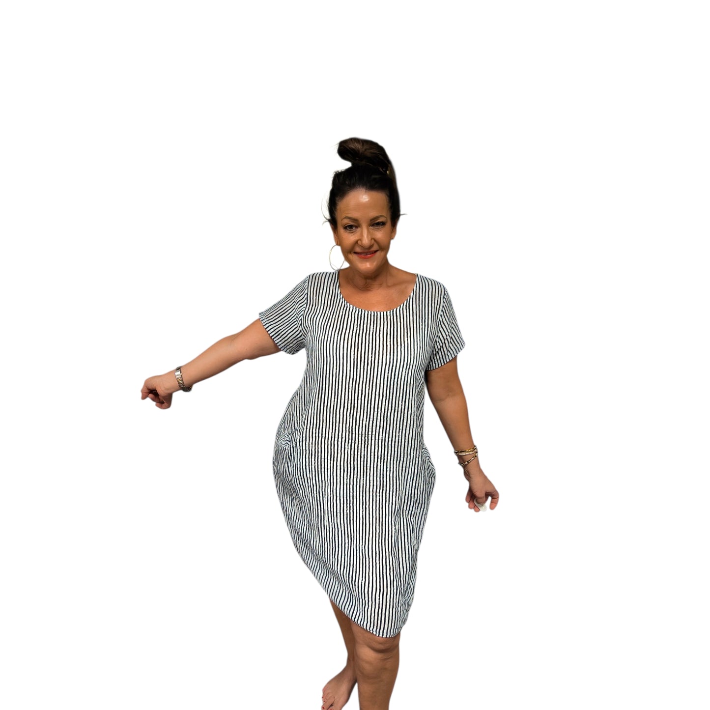 Oline (robe droite poche)