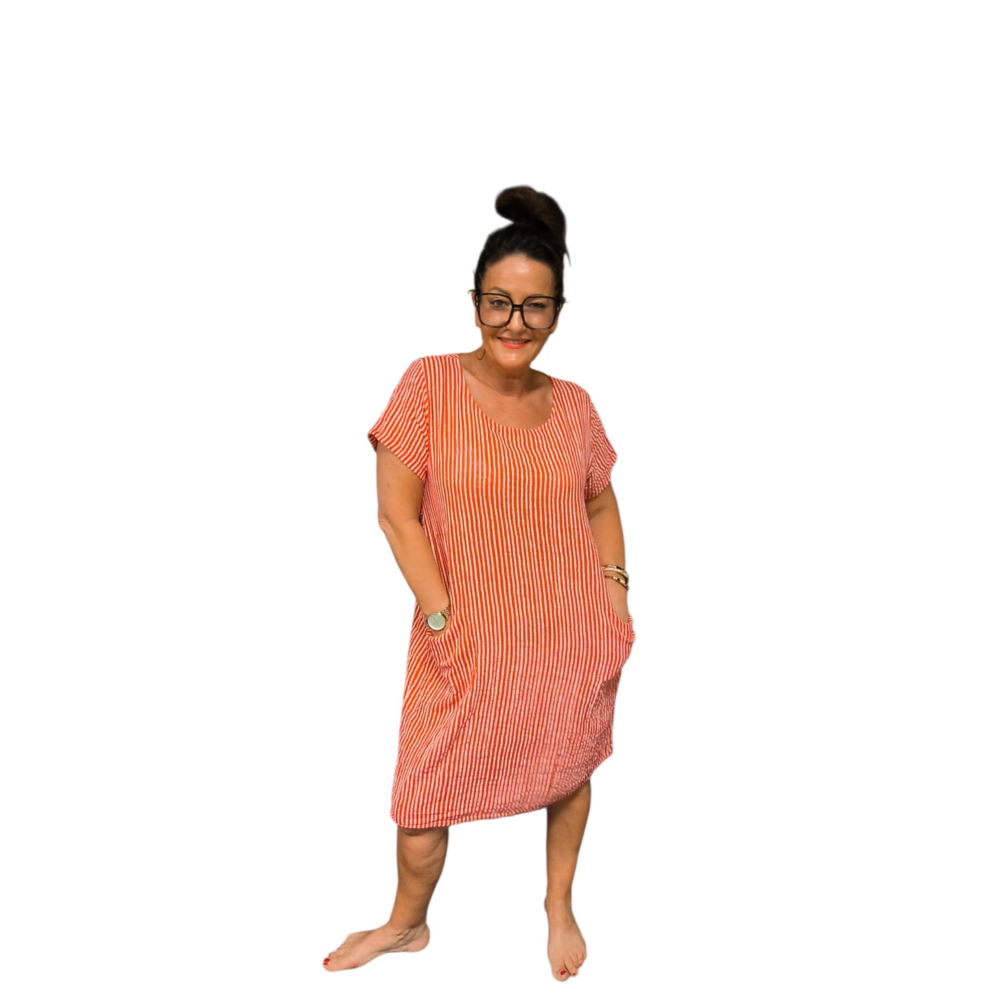 Oline (robe droite poche)