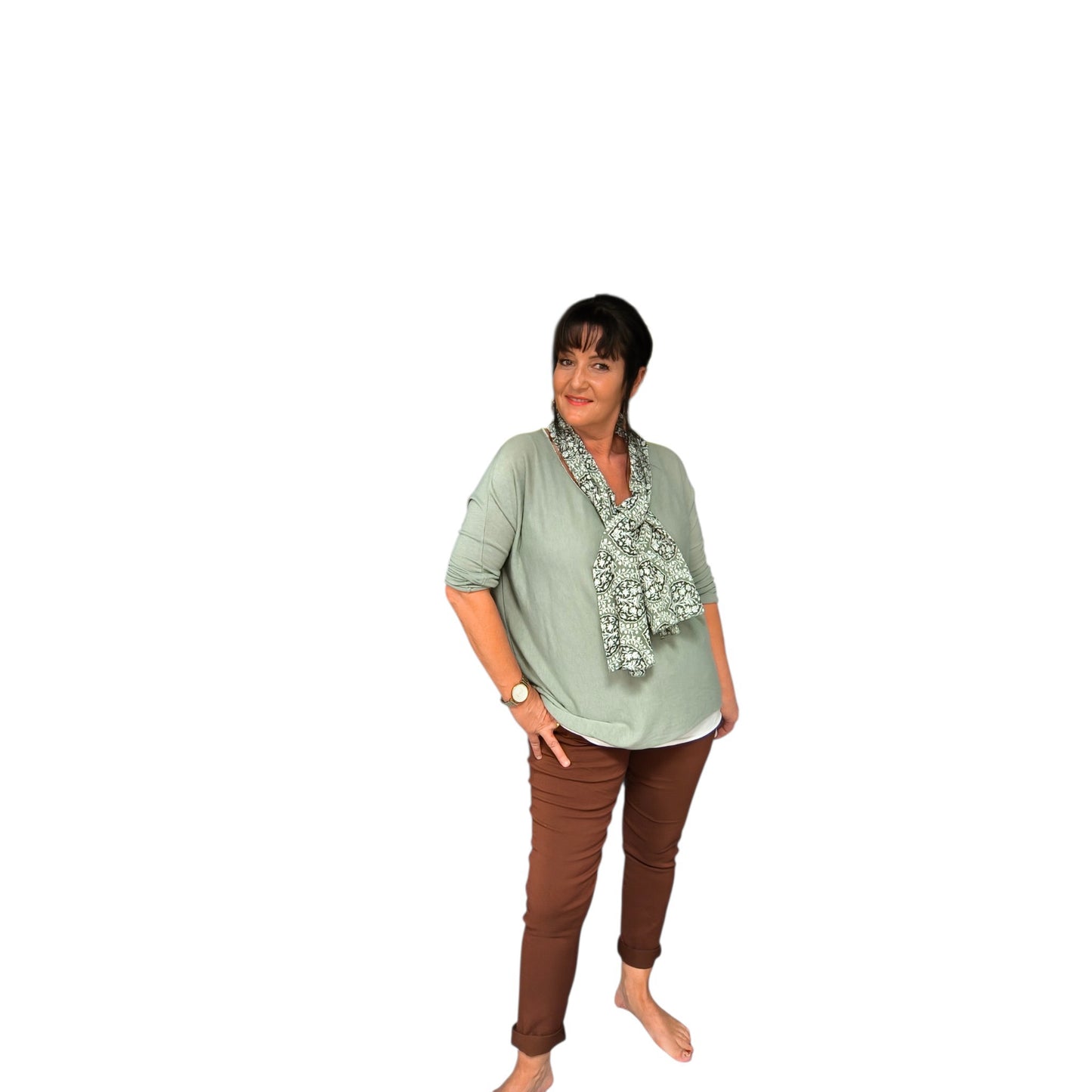 Oliver (pull fin avec débardeur et foulard)