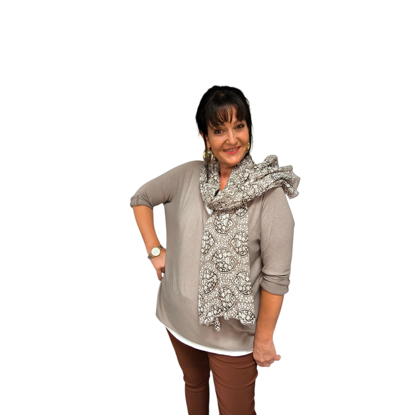 Oliver (pull fin avec débardeur et foulard)
