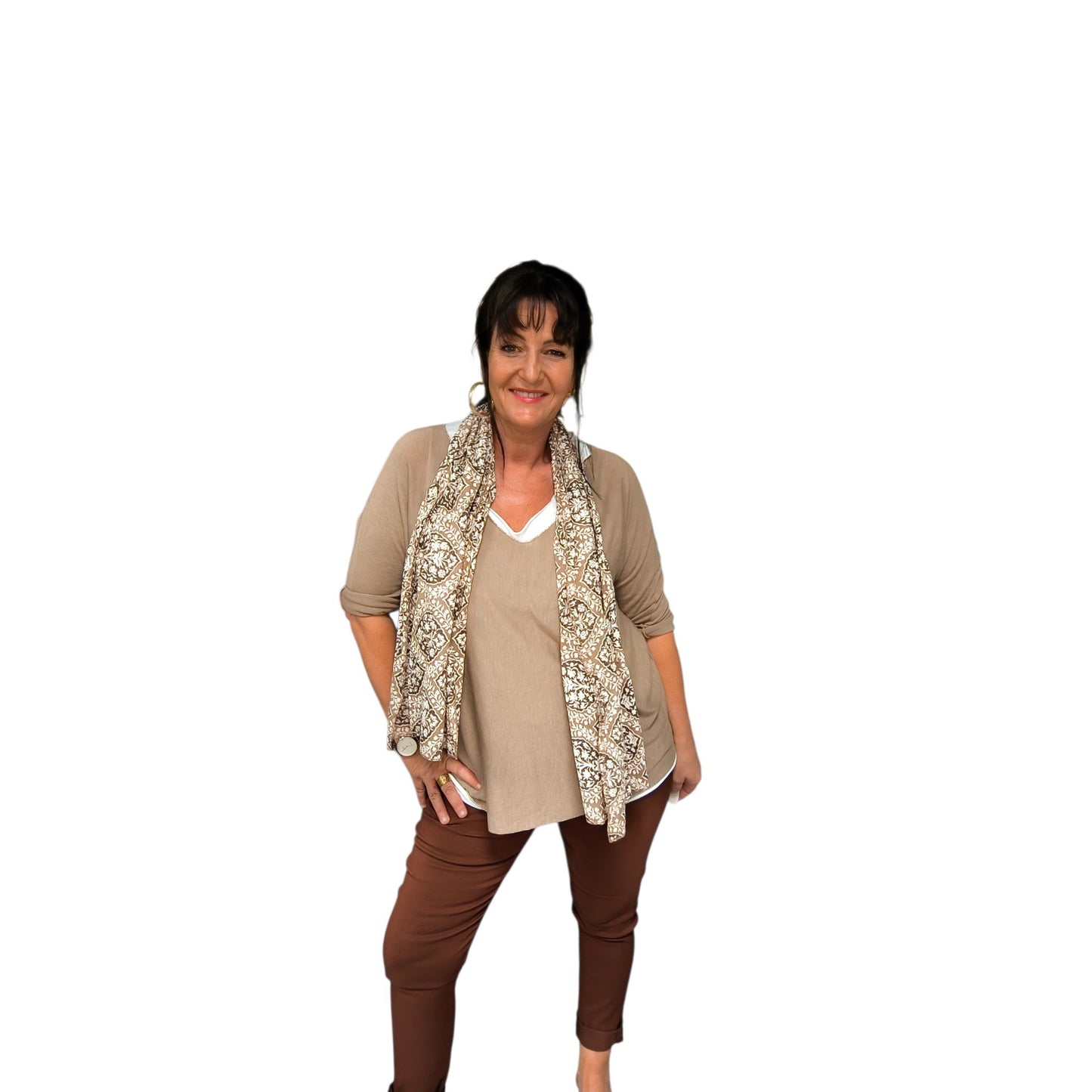 Oliver (pull fin avec débardeur et foulard)