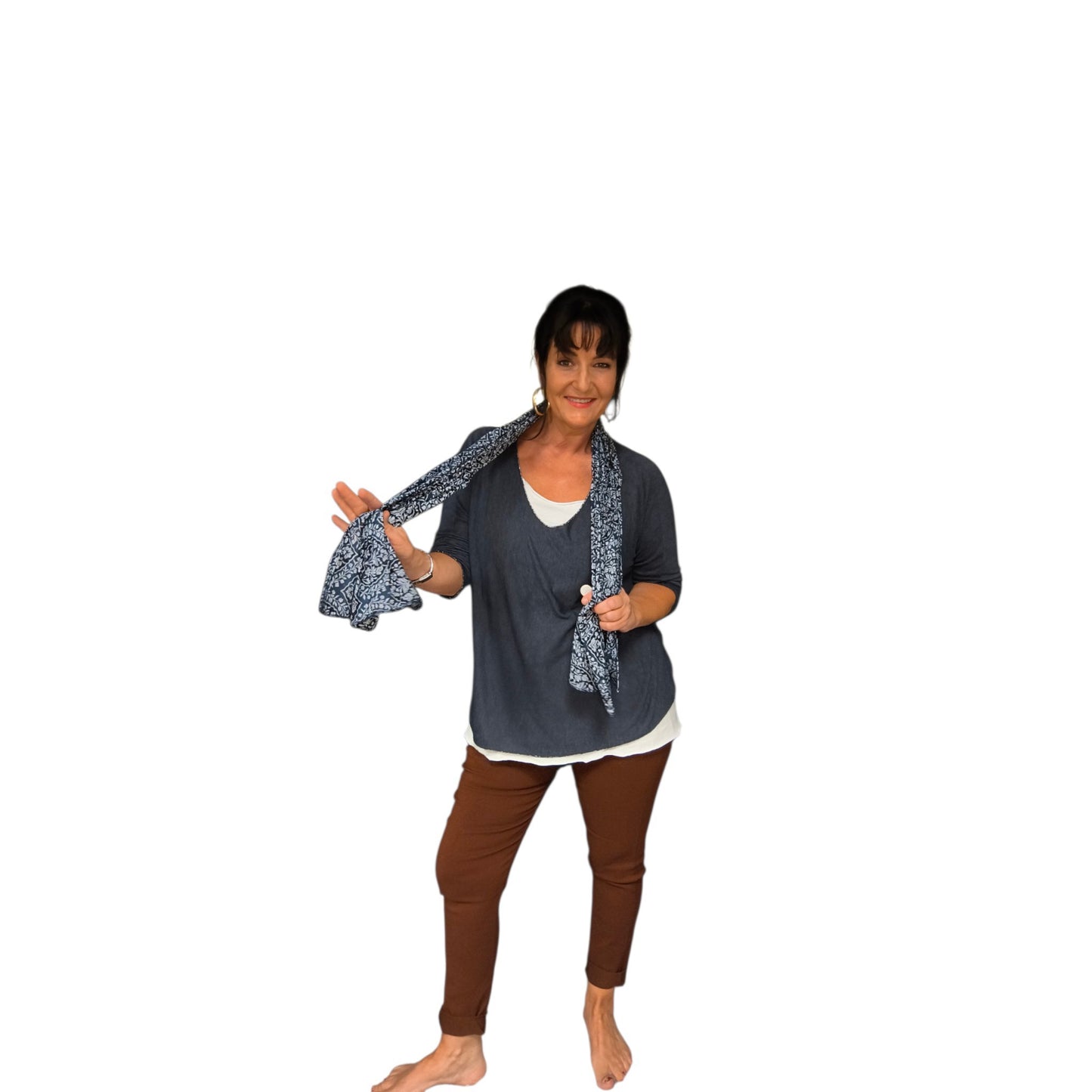 Oliver (pull fin avec débardeur et foulard)