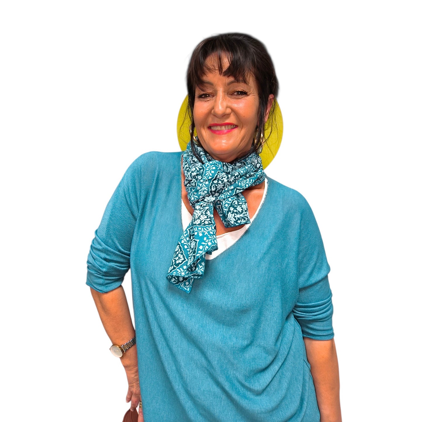 Oliver (pull fin avec débardeur et foulard)