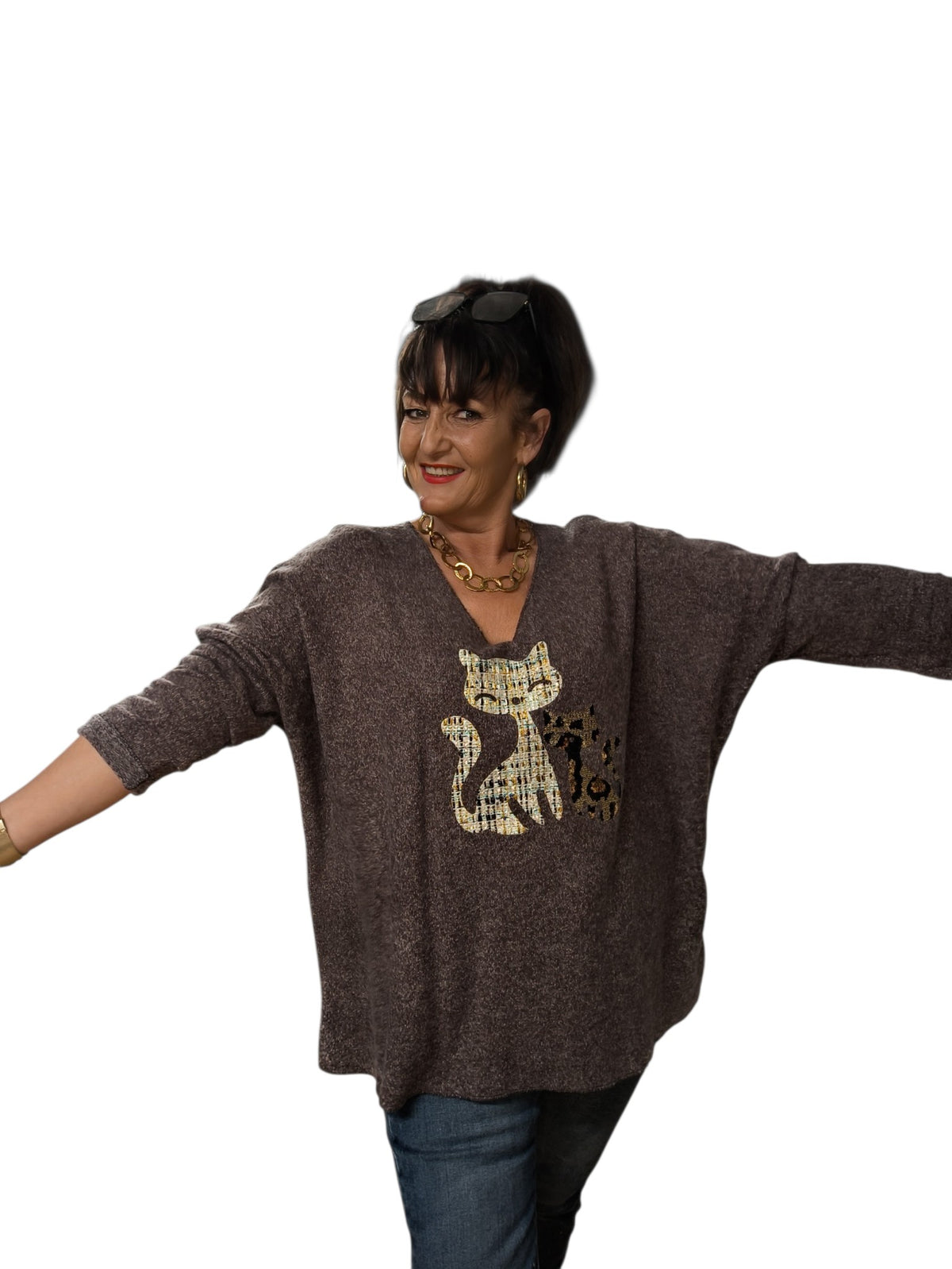 Minouche (Pull oversize polaire)