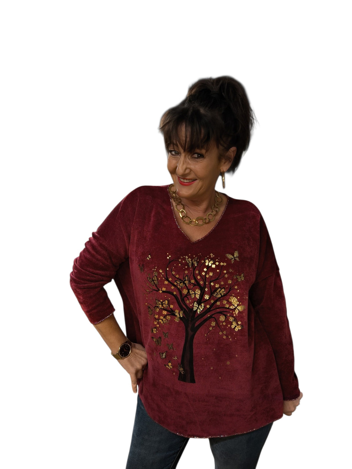 Remy (pull velour arbre de vie)