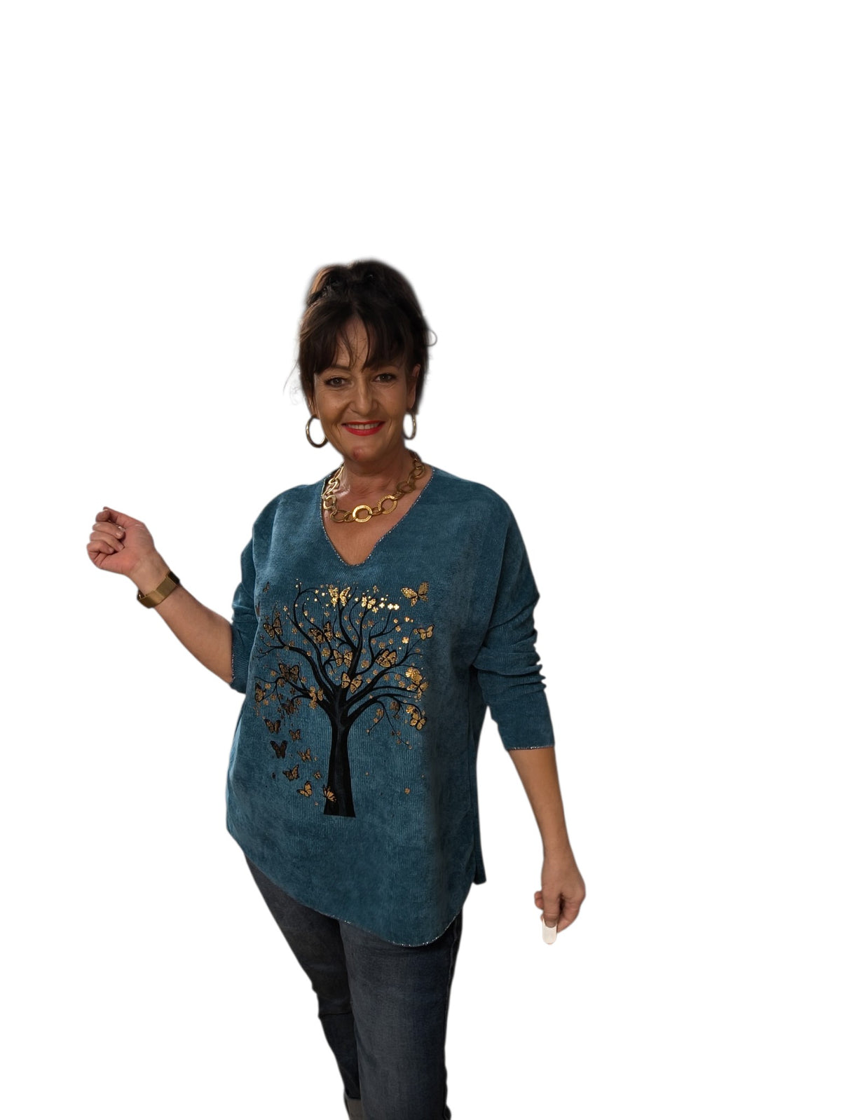 Remy (pull velour arbre de vie)
