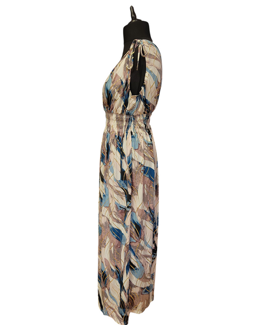 Robe magique bretelles longue lina(doré)
