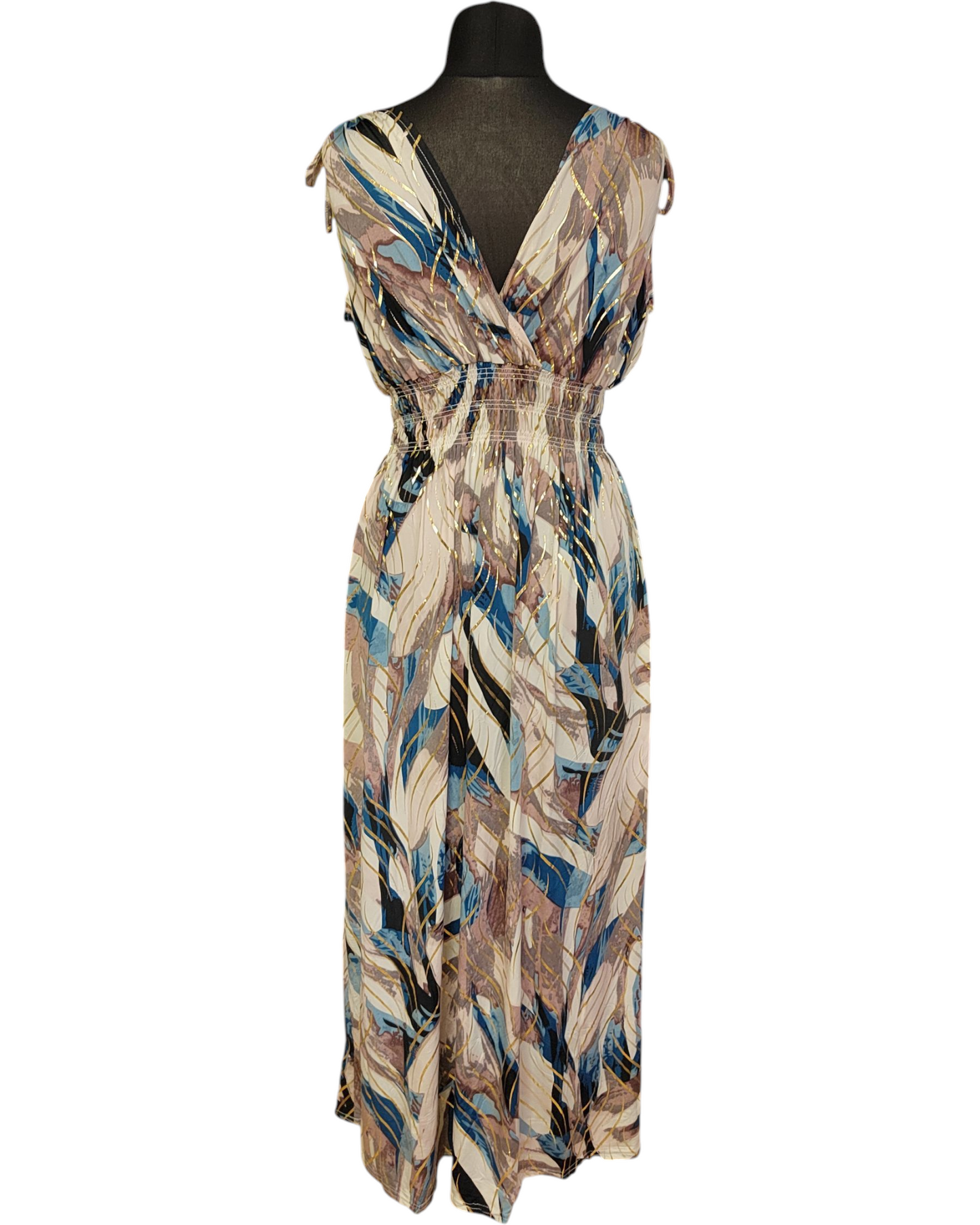 Robe magique bretelles longue lina(doré)