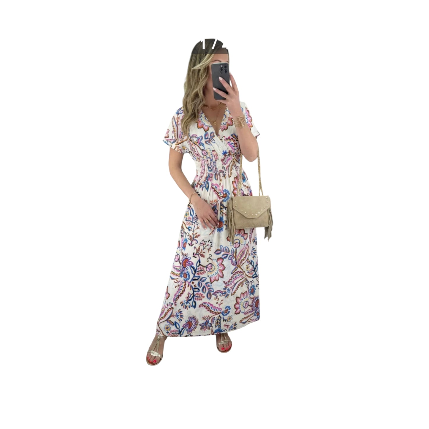 Lilas (robe magique longue bout de manche)