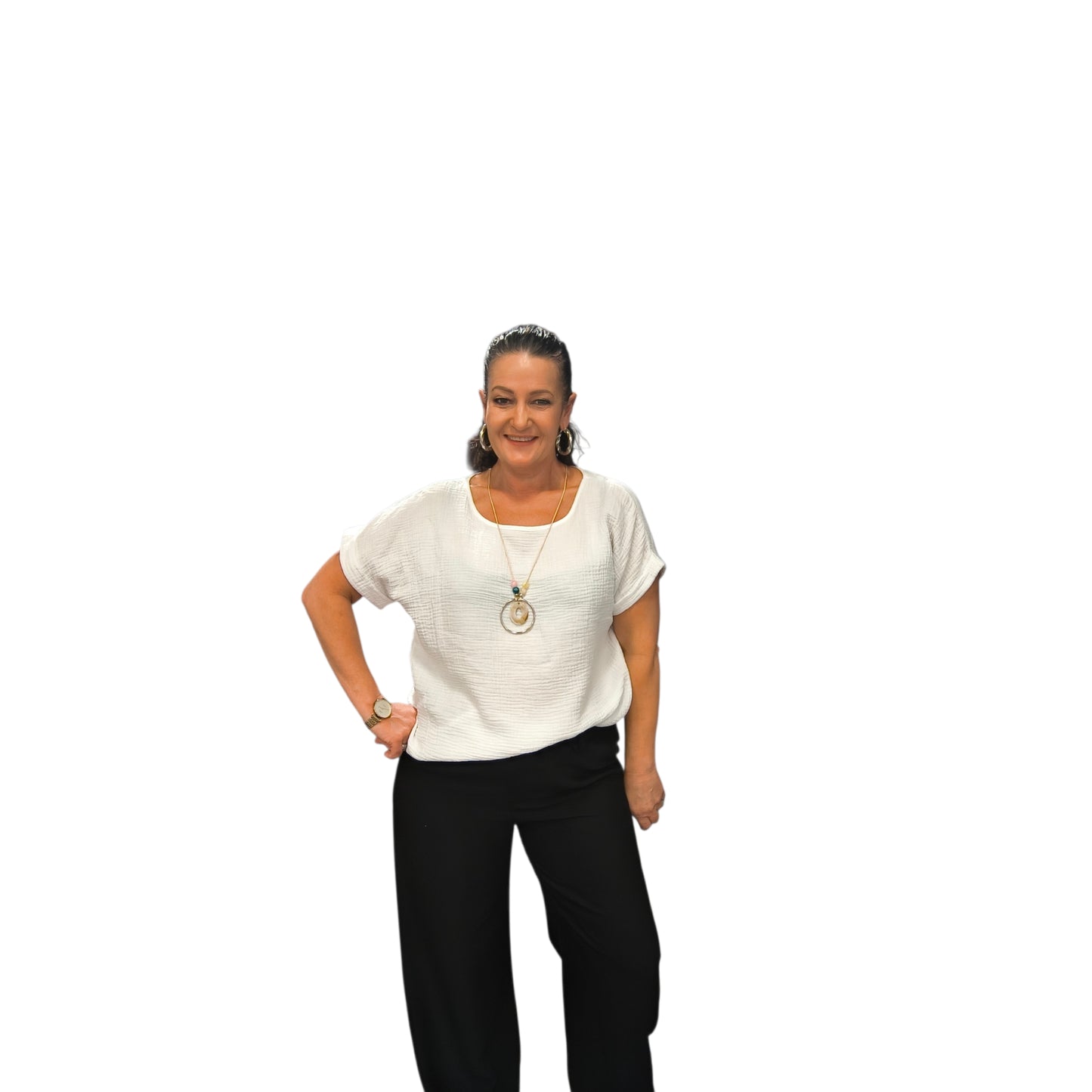 Sandra (top gaz de coton)