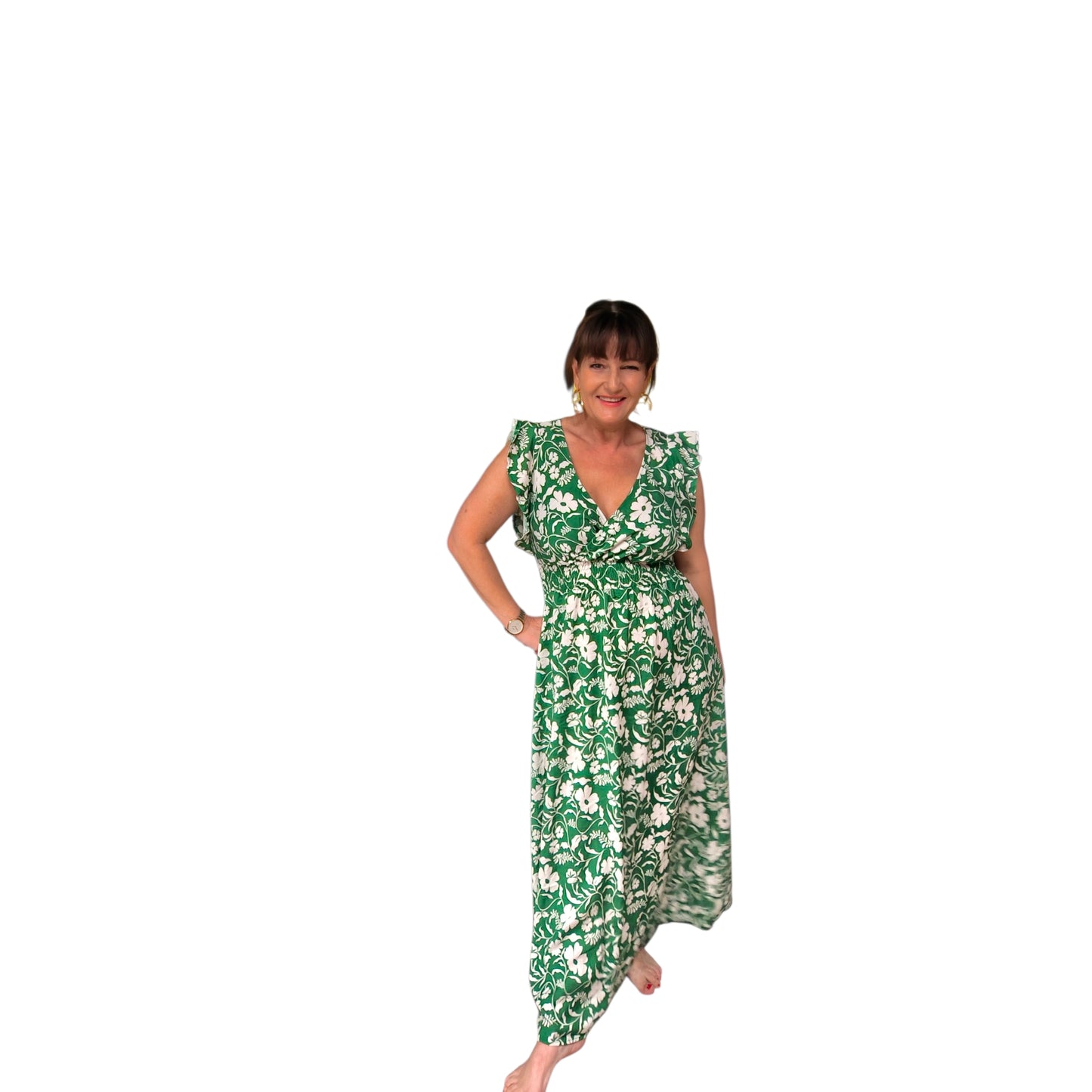 Marjorie (robe longue manches volants)