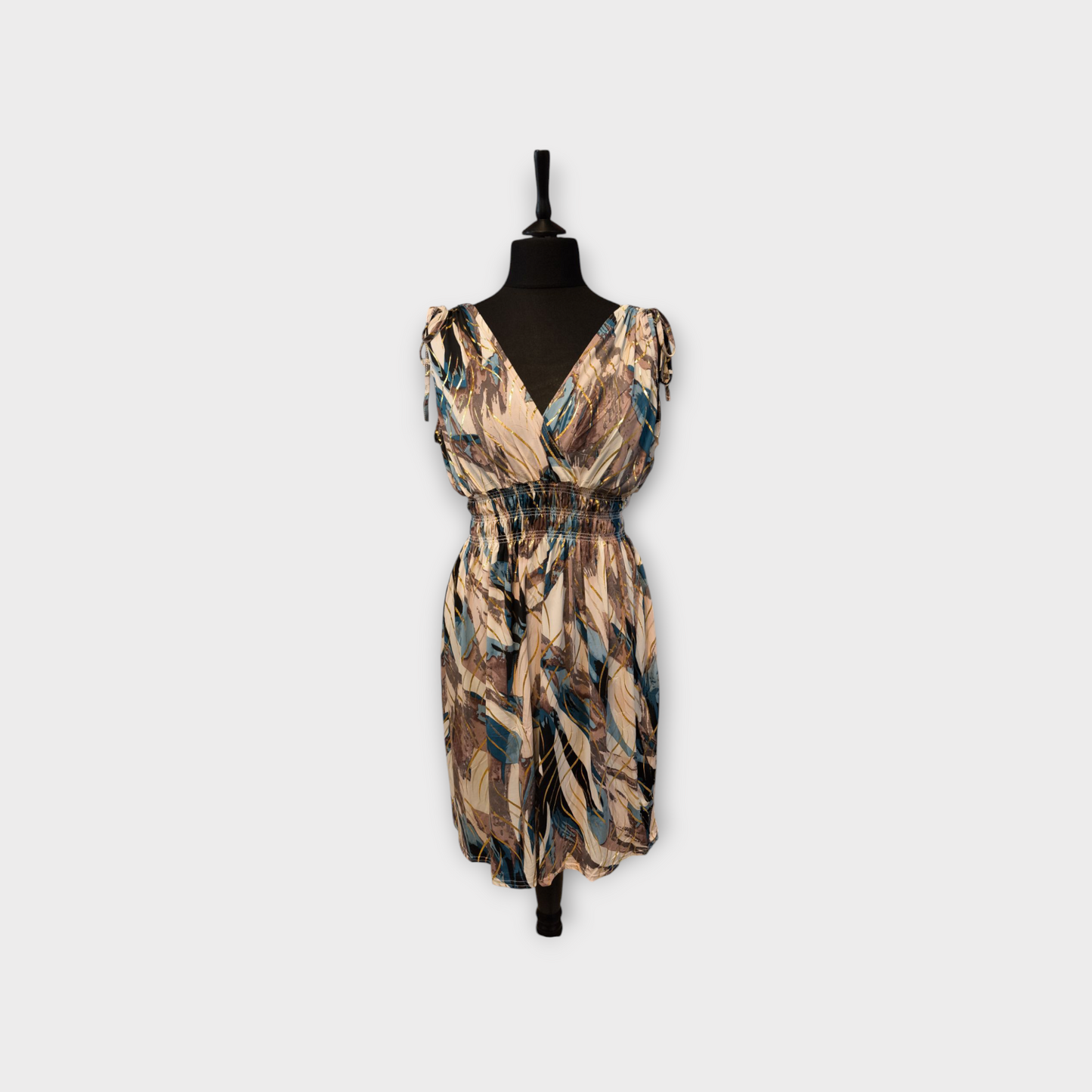 Robe courte bretelle LINA (doré)