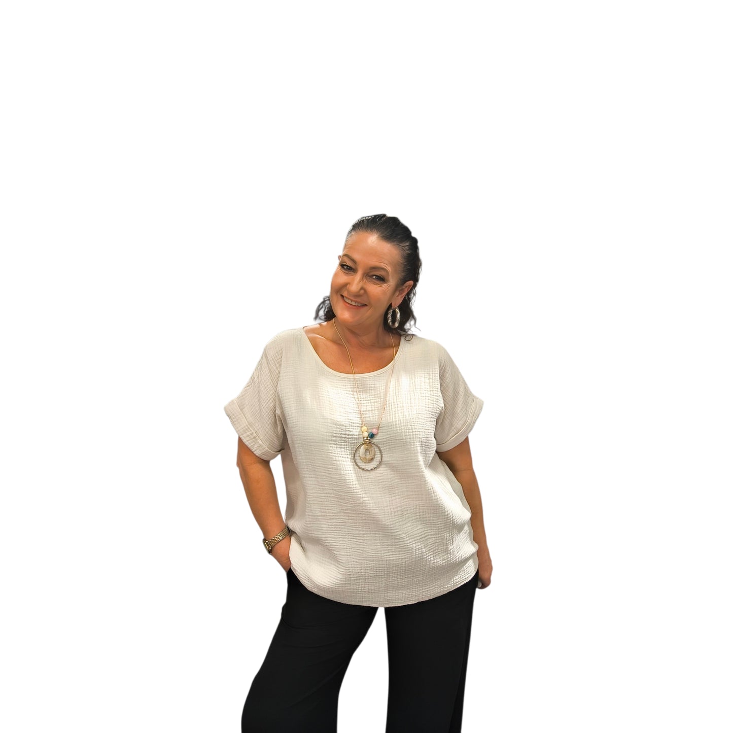 Sandra (top gaz de coton)