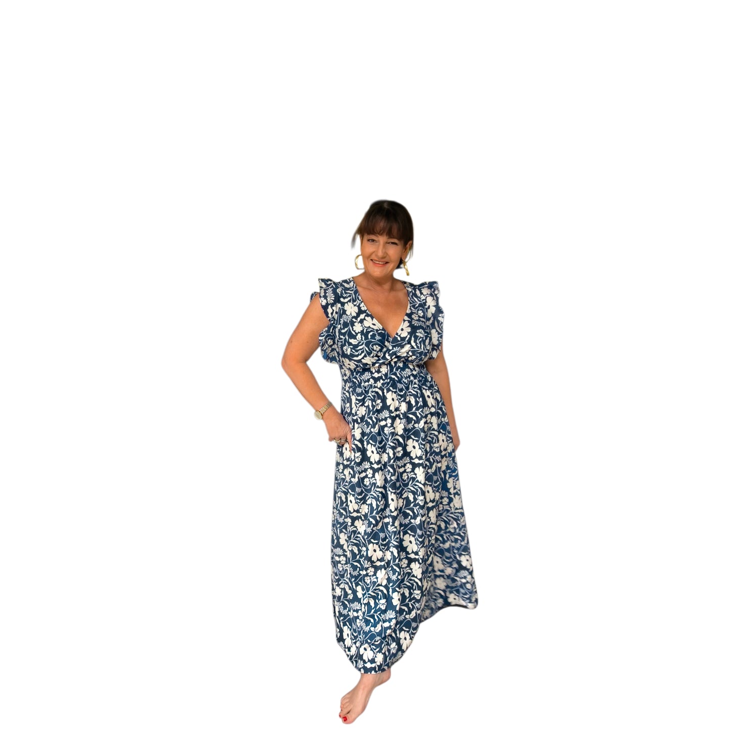 Marjorie (robe longue manches volants)