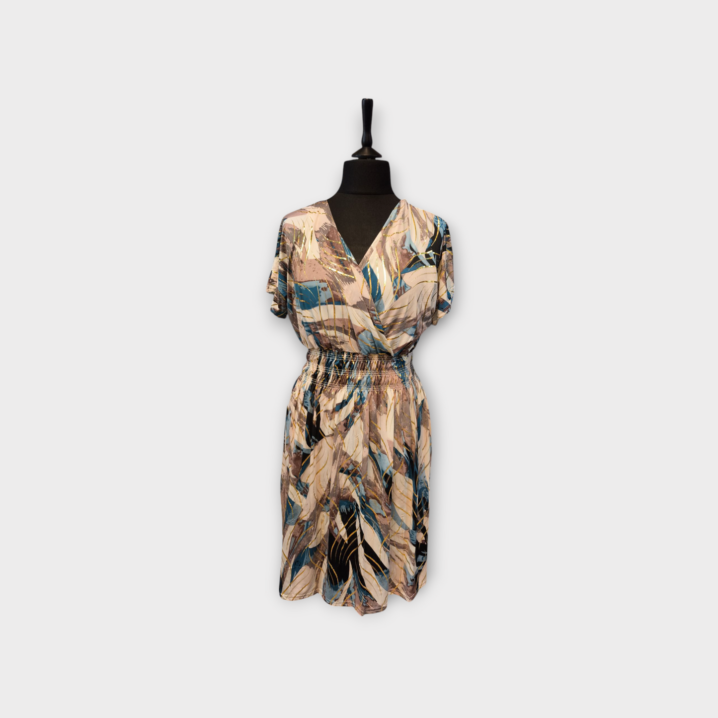 Robe courte manche LINA(doré)