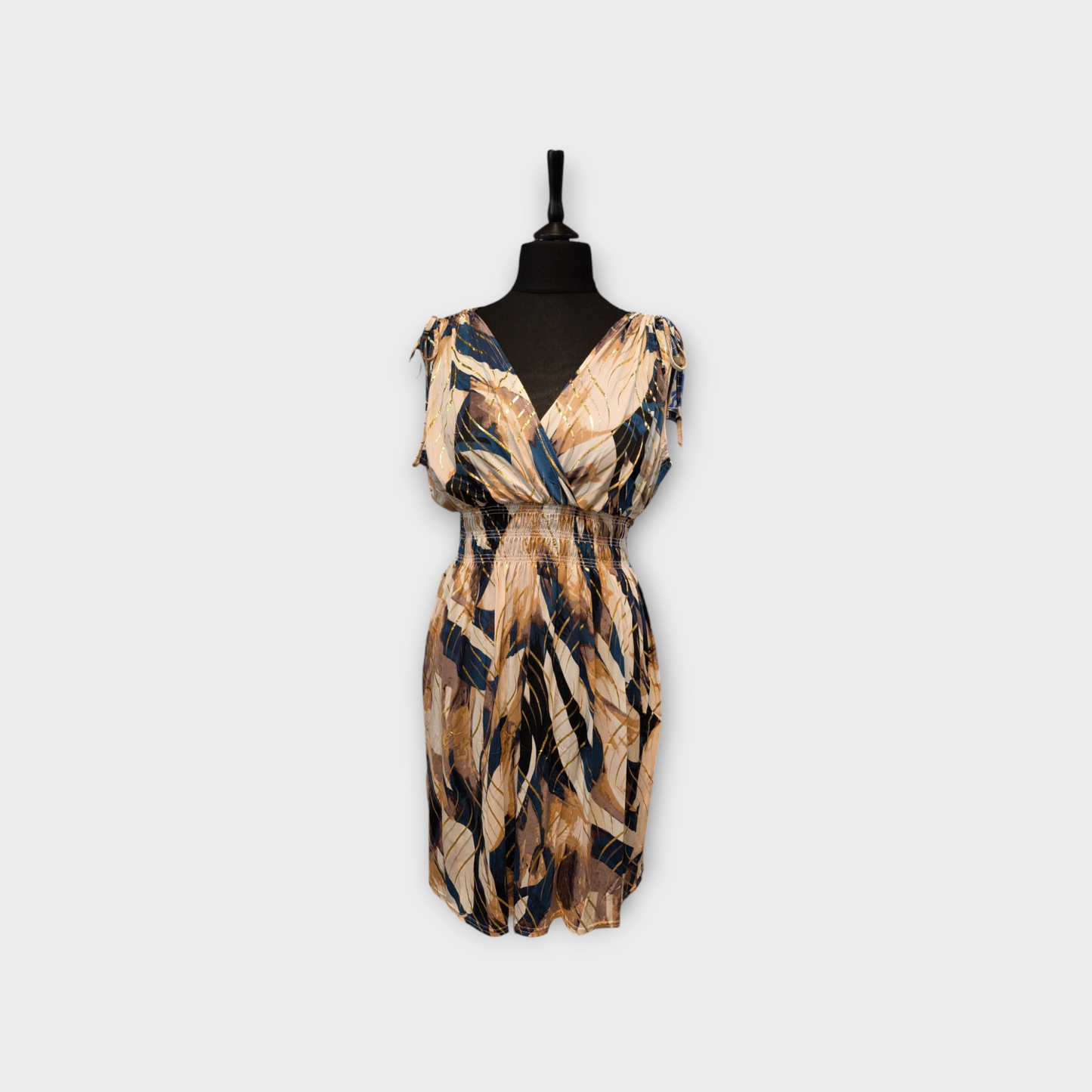 Robe courte bretelle LINA (doré)